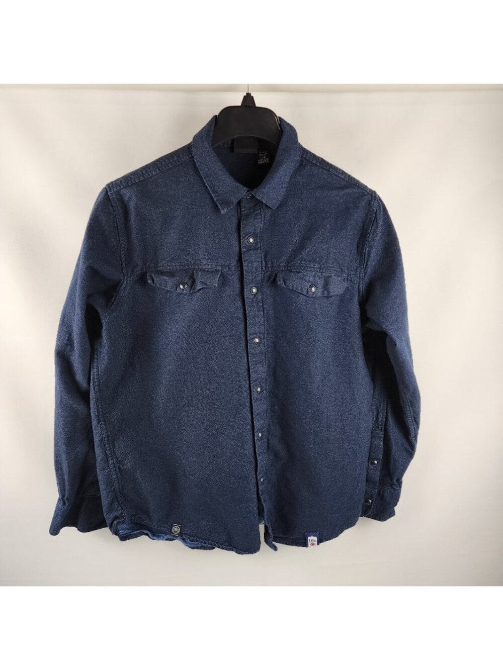 Stormtech Mens Shirt Large Blue Performance Shirt Miller Lite Pearl Snap